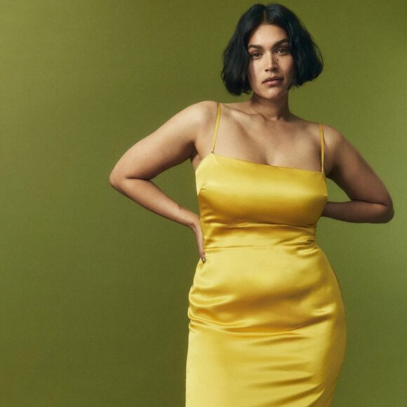 Reformation Oaklie Dress - Size S - Turmeric - Picture 1 of 6